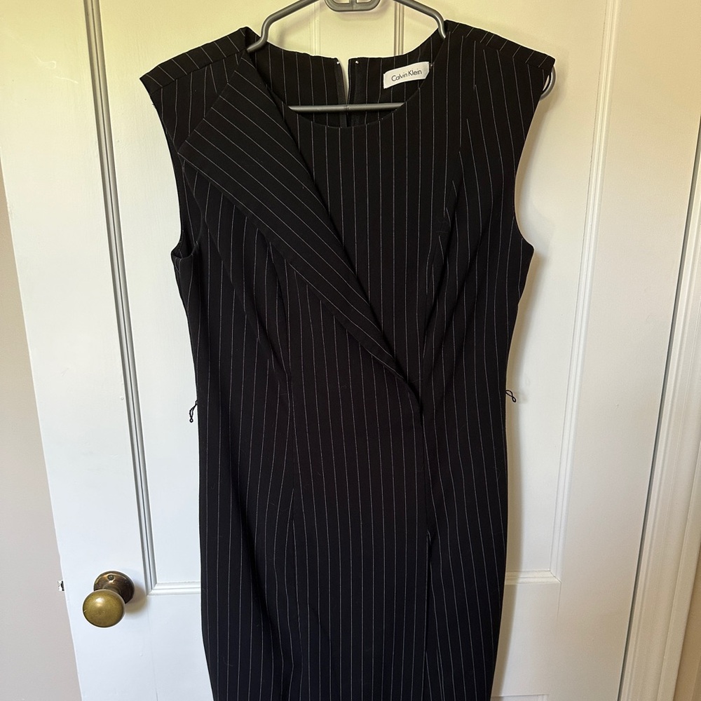 Calvin Klein pinstripe dress